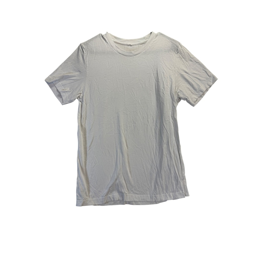 Kids White Short Sleeve Crewneck Basic Tee Solid Minimalist T-Shirt 1355